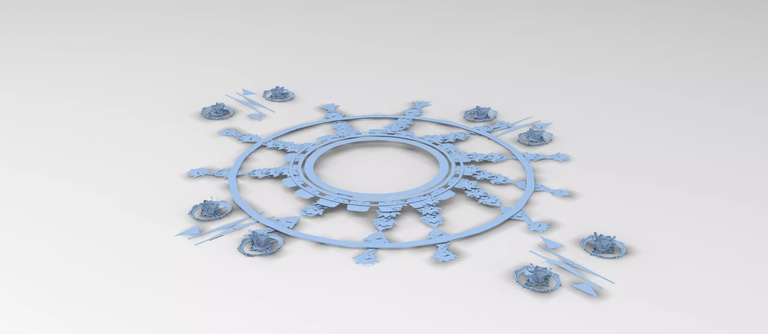 Grand Nile Utopia Temple grid  Low-poly 3D model_0