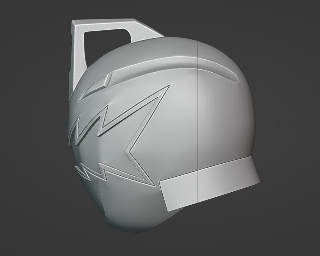 Power Rangers Dino Thunder Black Ranger AbareBlack helmet 3D print model_7