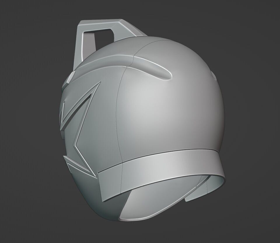 Power Rangers Dino Thunder Black Ranger AbareBlack helmet 3D print model_9