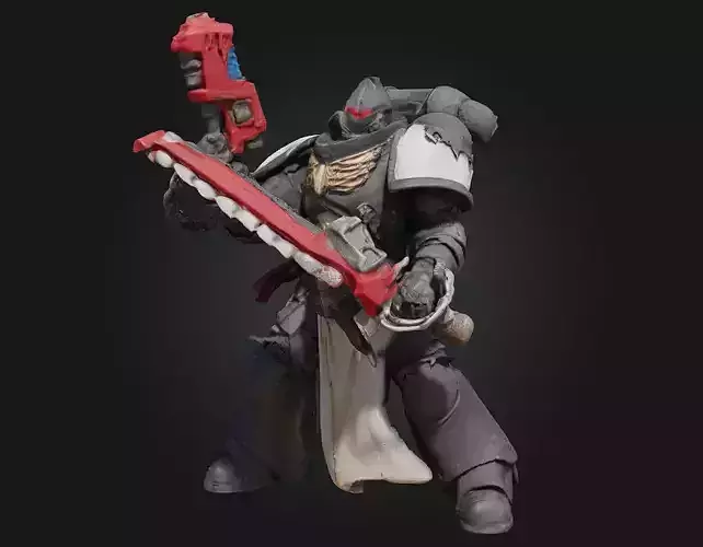  Warrior Sentinel  Battle-Hardened Heroic 3D Model