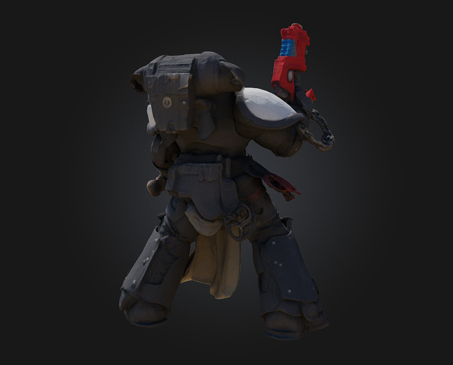 Warrior Sentinel Battle-Hardened Heroic 3D Model 3D print model_2