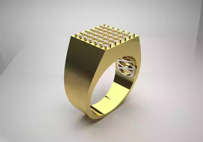 diamond man ring mr0082 3D print model