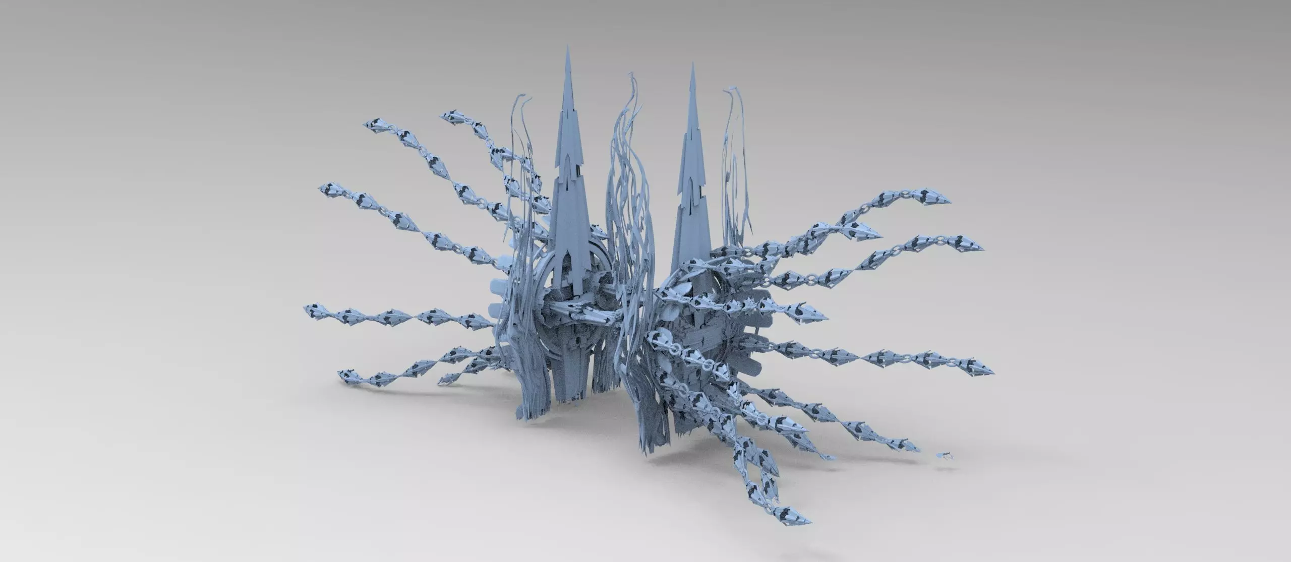 Sci fi squid gate particle accelerator Low-poly 3D model