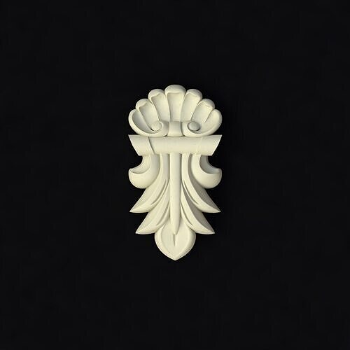 Central decor ornament for furniture 3D model