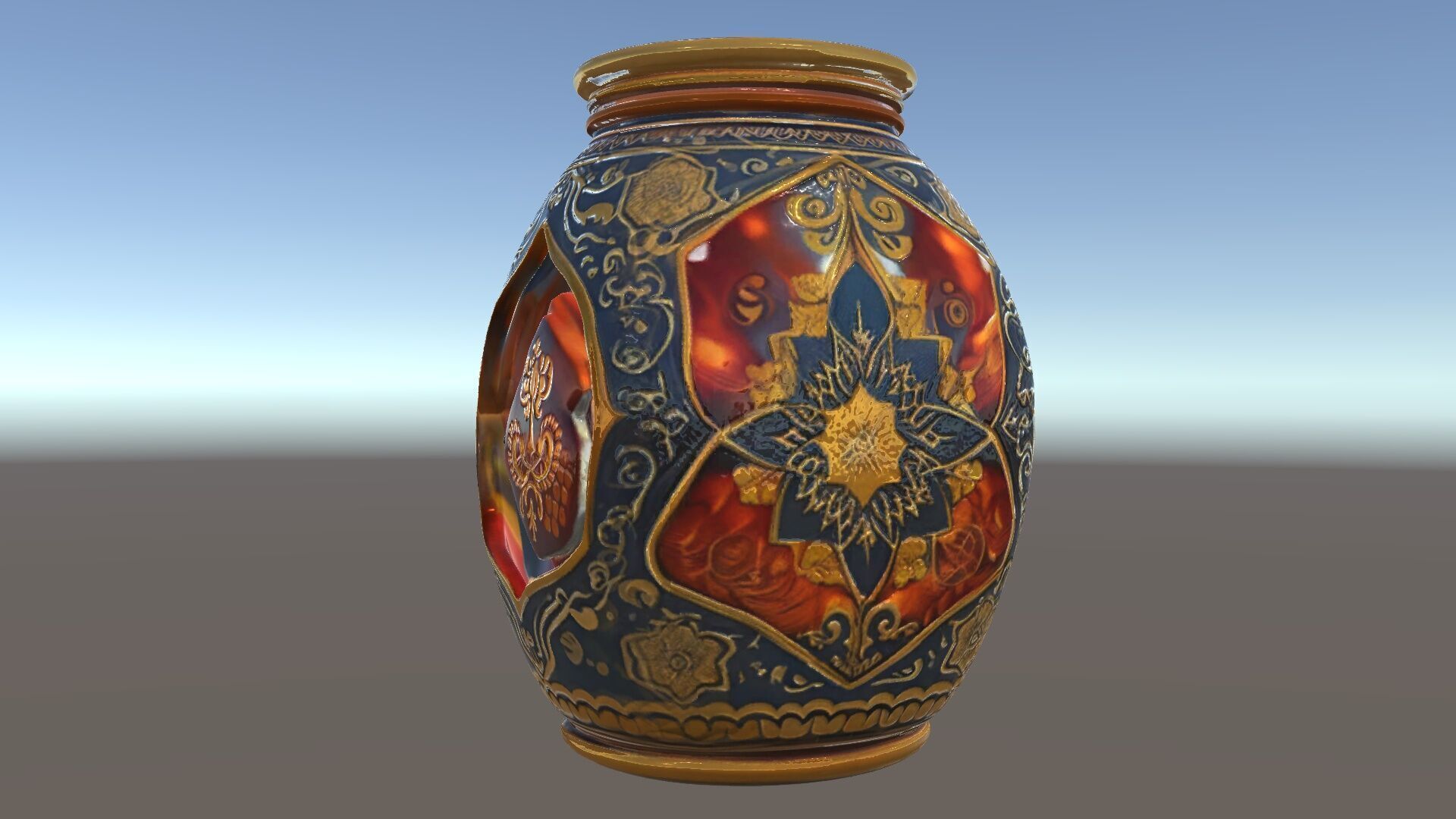 Intricate Ornamental Vase D Model Pack Low-poly 3D model_11