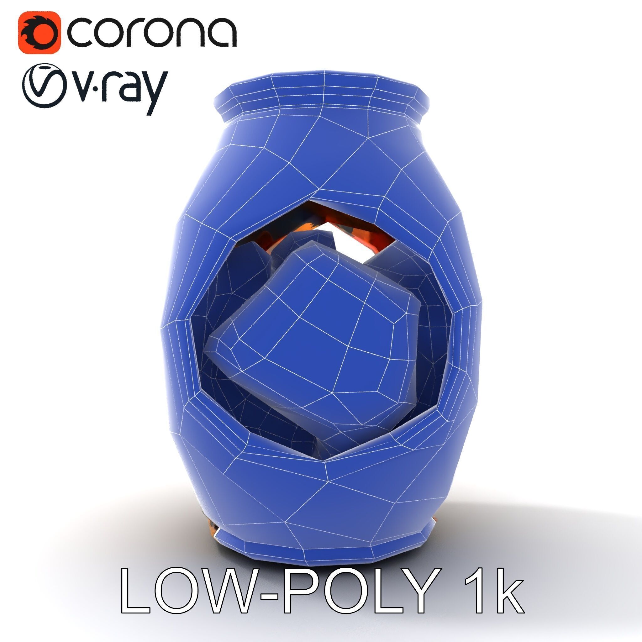 Intricate Ornamental Vase D Model Pack Low-poly 3D model_17