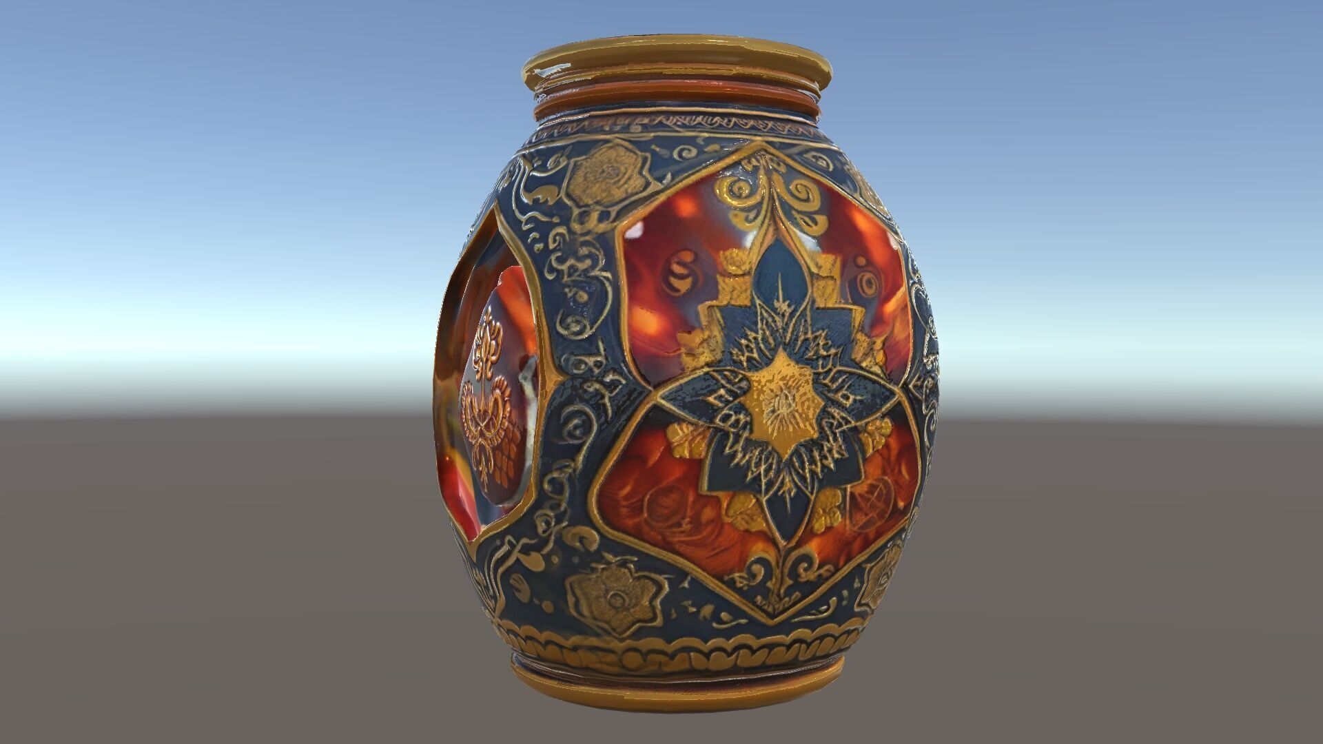 Intricate Ornamental Vase D Model Pack Low-poly 3D model_14