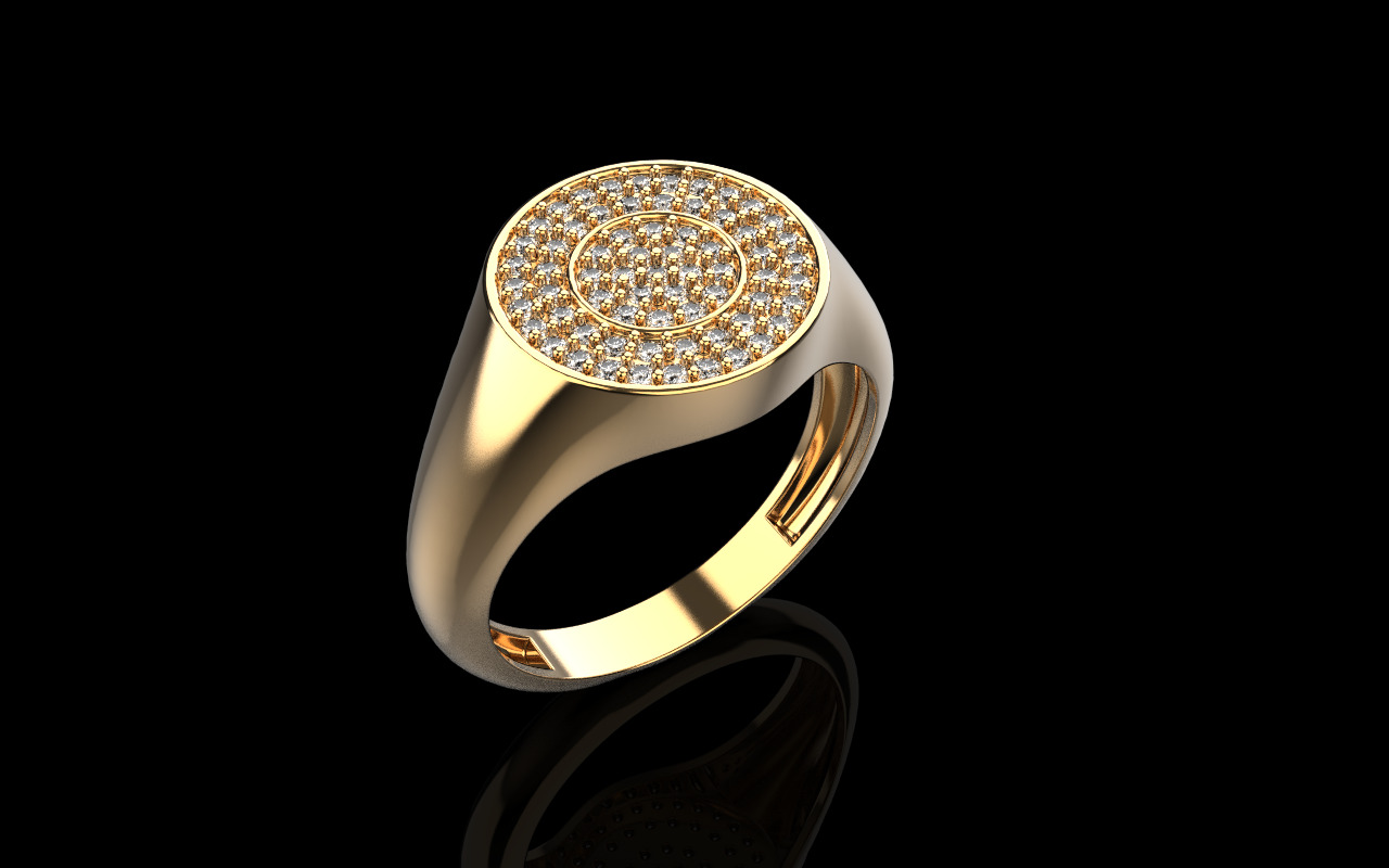 Signet ring model 1037 3D print model_1