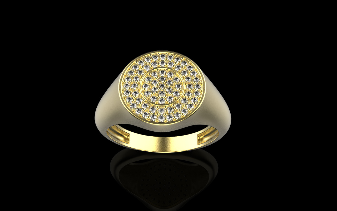 Signet ring model 1037 3D print model_12