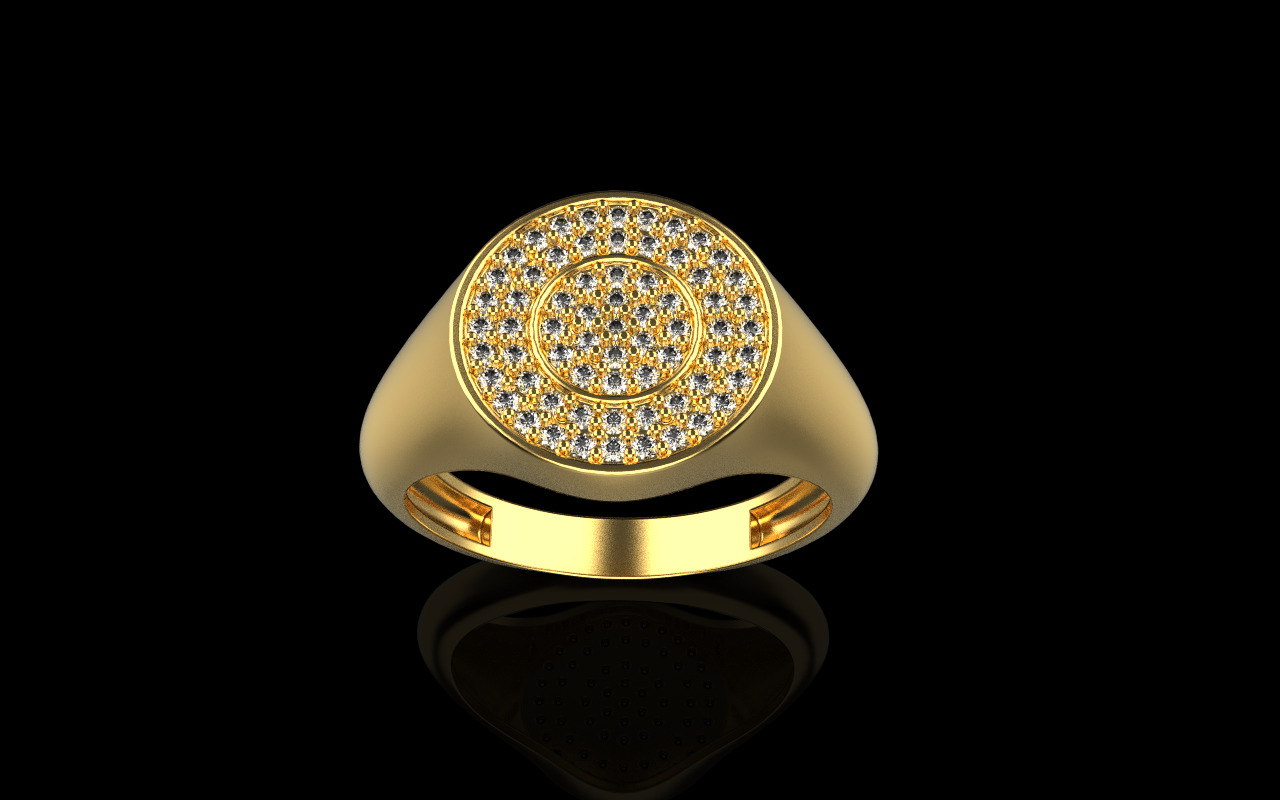 Signet ring model 1037 3D print model_11