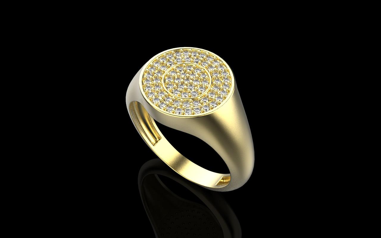 Signet ring model 1037 3D print model_24