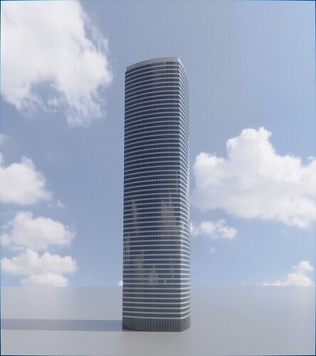 Parametric Building 1d2 3D model 3