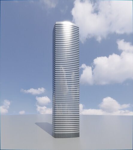 Parametric Building 1d2 3D model 4