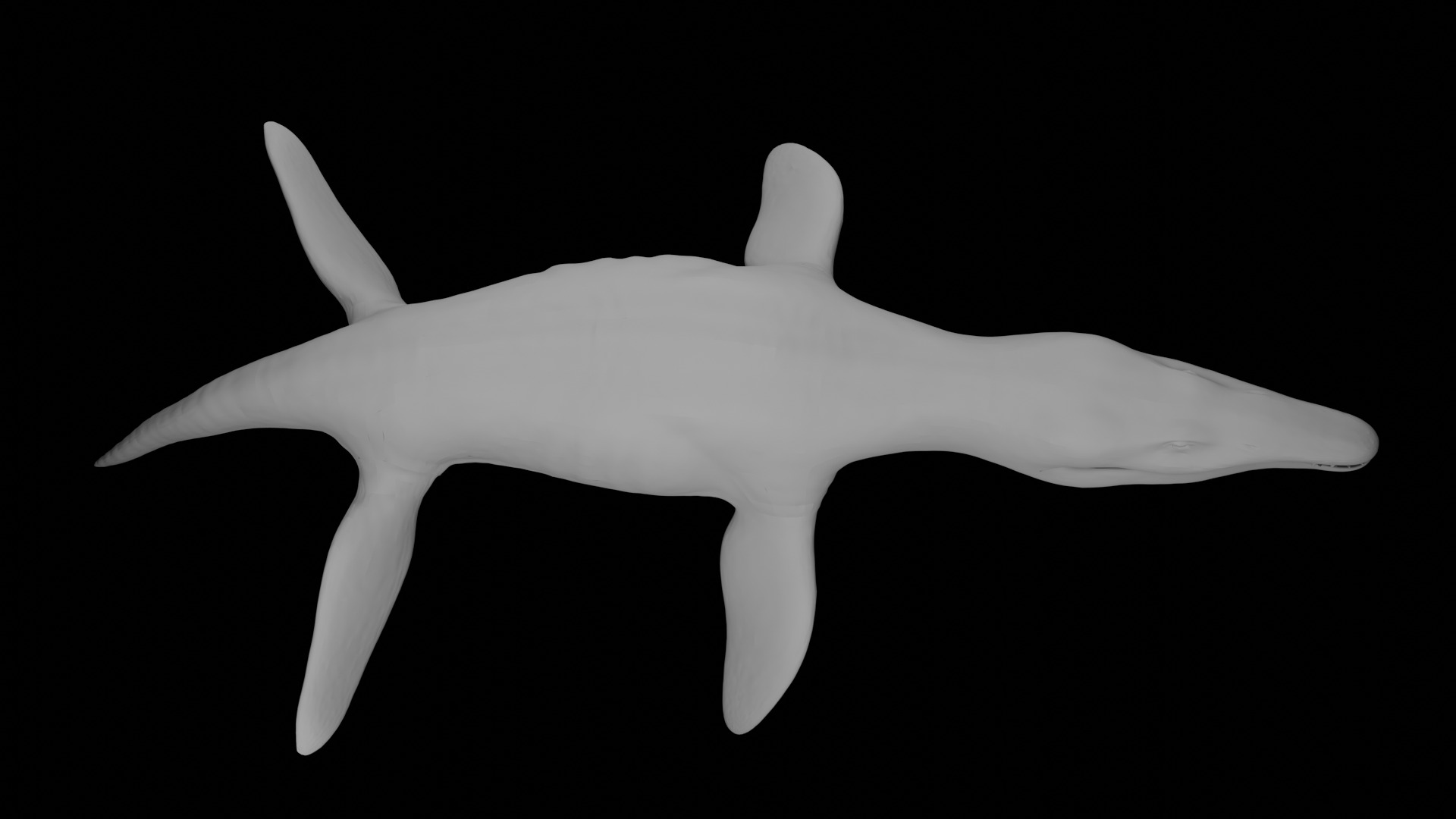 Rigged Liopleurodon 3D Model  Highly Detailed Clean Topology   3D model_5