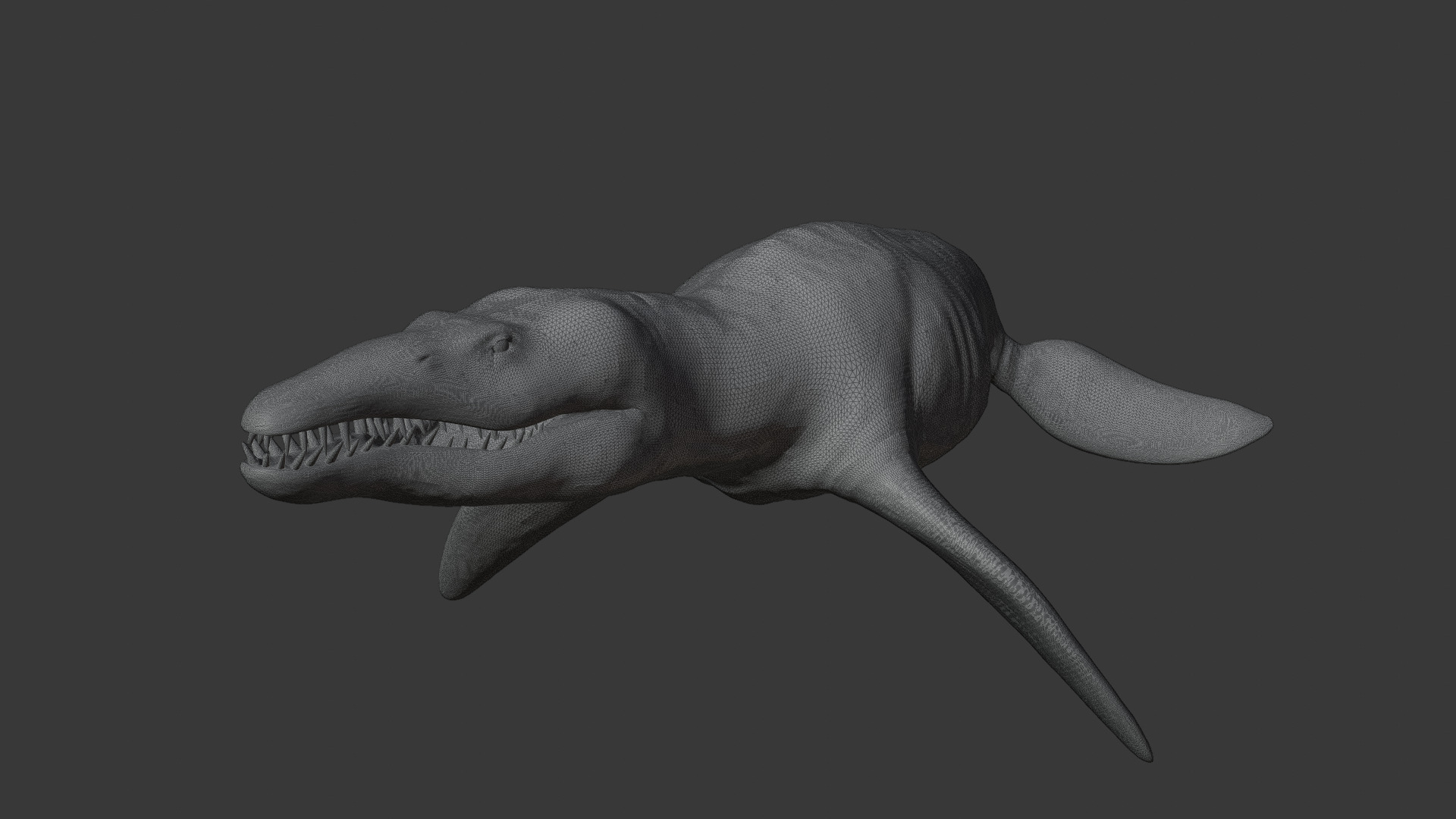 Rigged Liopleurodon 3D Model  Highly Detailed Clean Topology   3D model_16