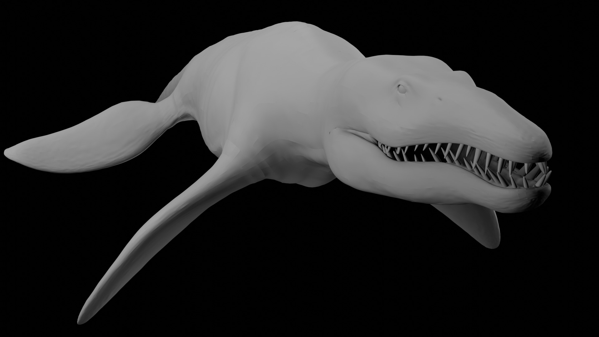 Rigged Liopleurodon 3D Model  Highly Detailed Clean Topology   3D model_6