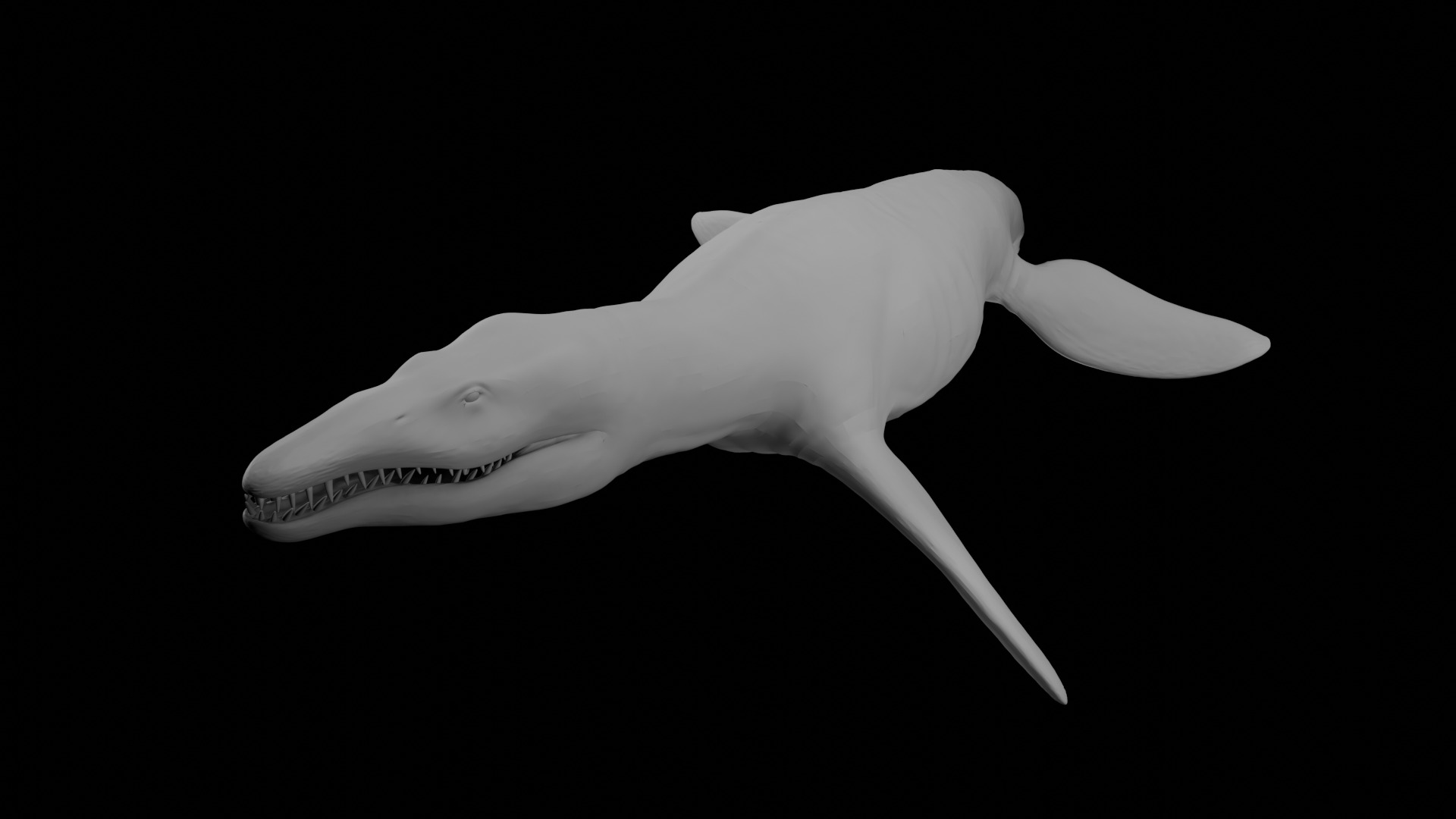 Rigged Liopleurodon 3D Model  Highly Detailed Clean Topology   3D model_1