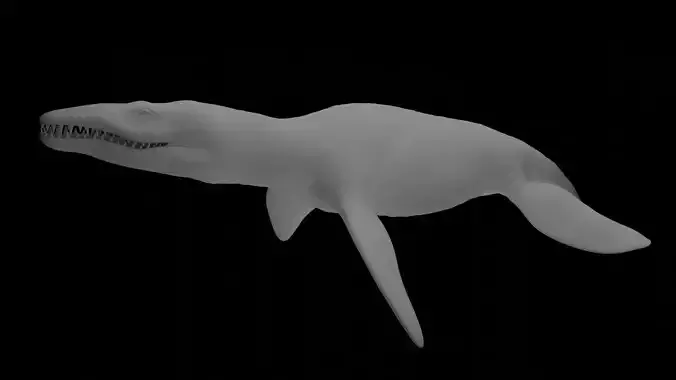 Rigged Liopleurodon 3D Model  Highly Detailed Clean Topology  