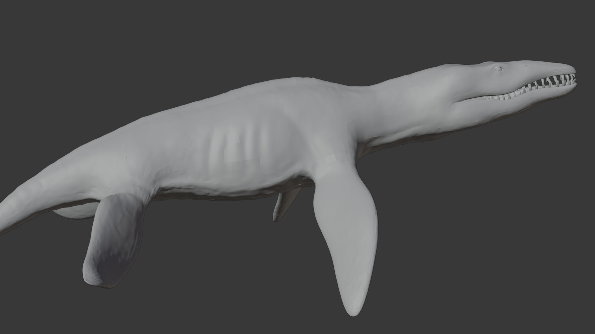 Rigged Liopleurodon 3D Model  Highly Detailed Clean Topology   3D model_13