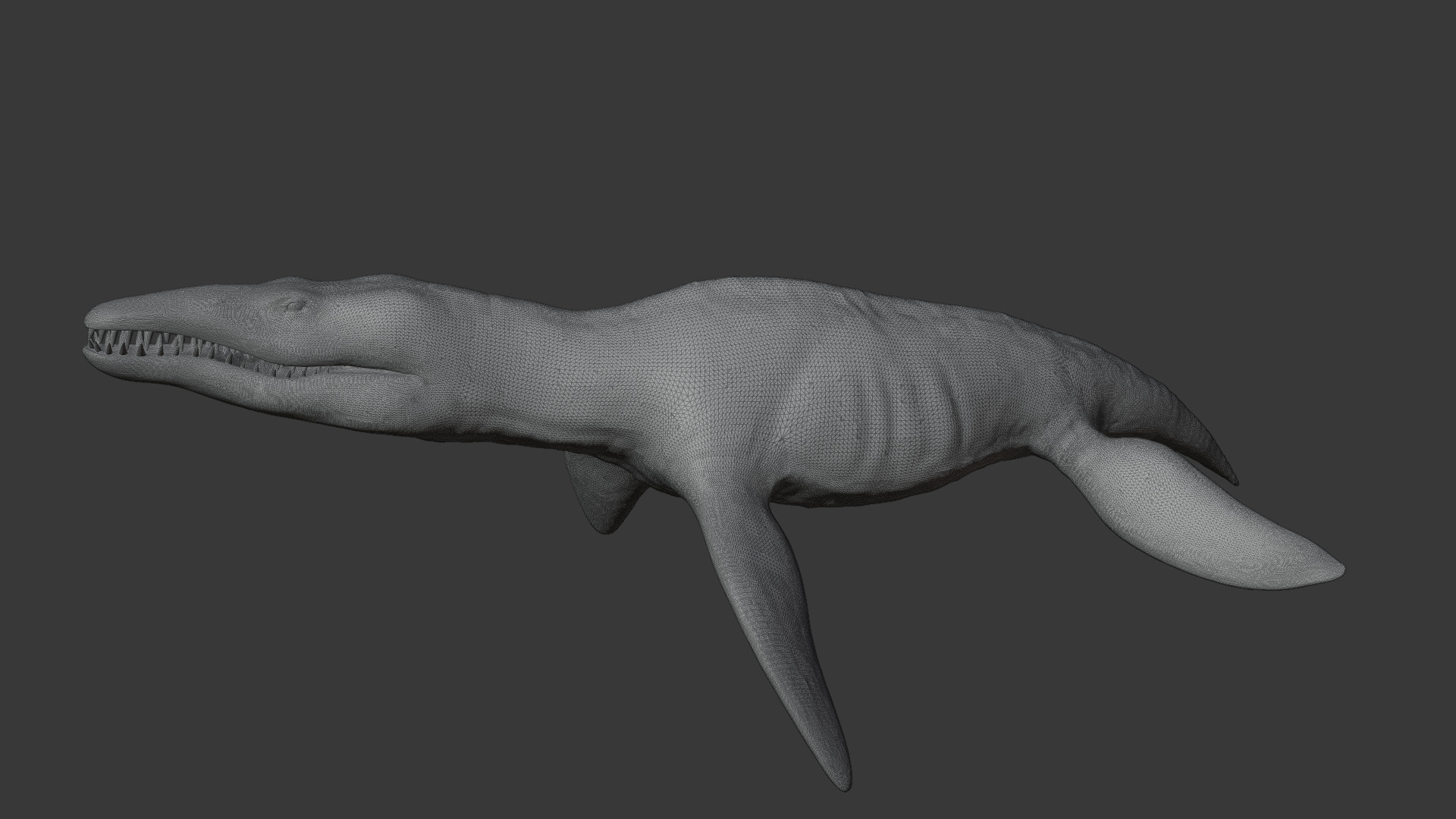 Rigged Liopleurodon 3D Model  Highly Detailed Clean Topology   3D model_15