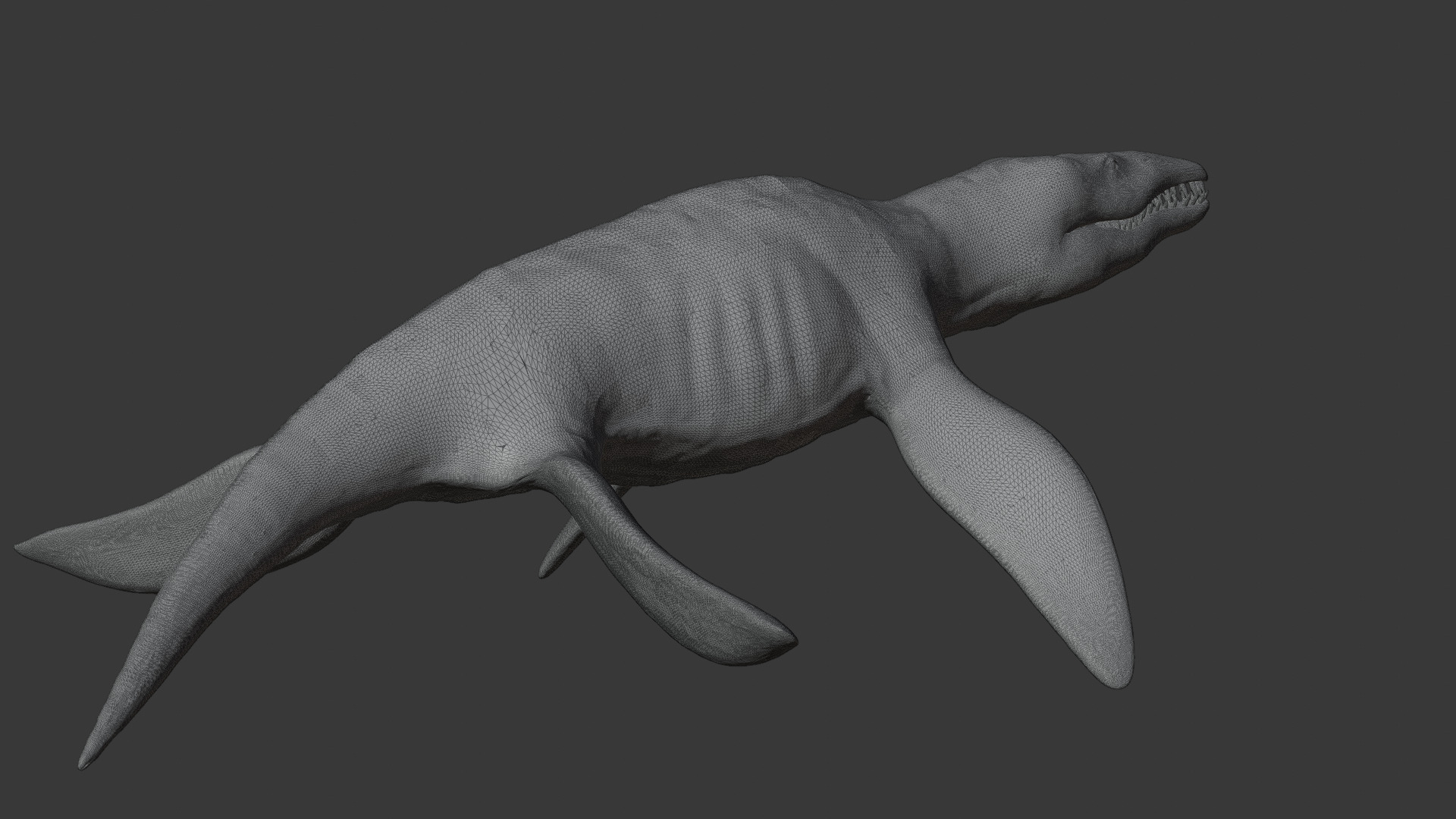 Rigged Liopleurodon 3D Model  Highly Detailed Clean Topology   3D model_18
