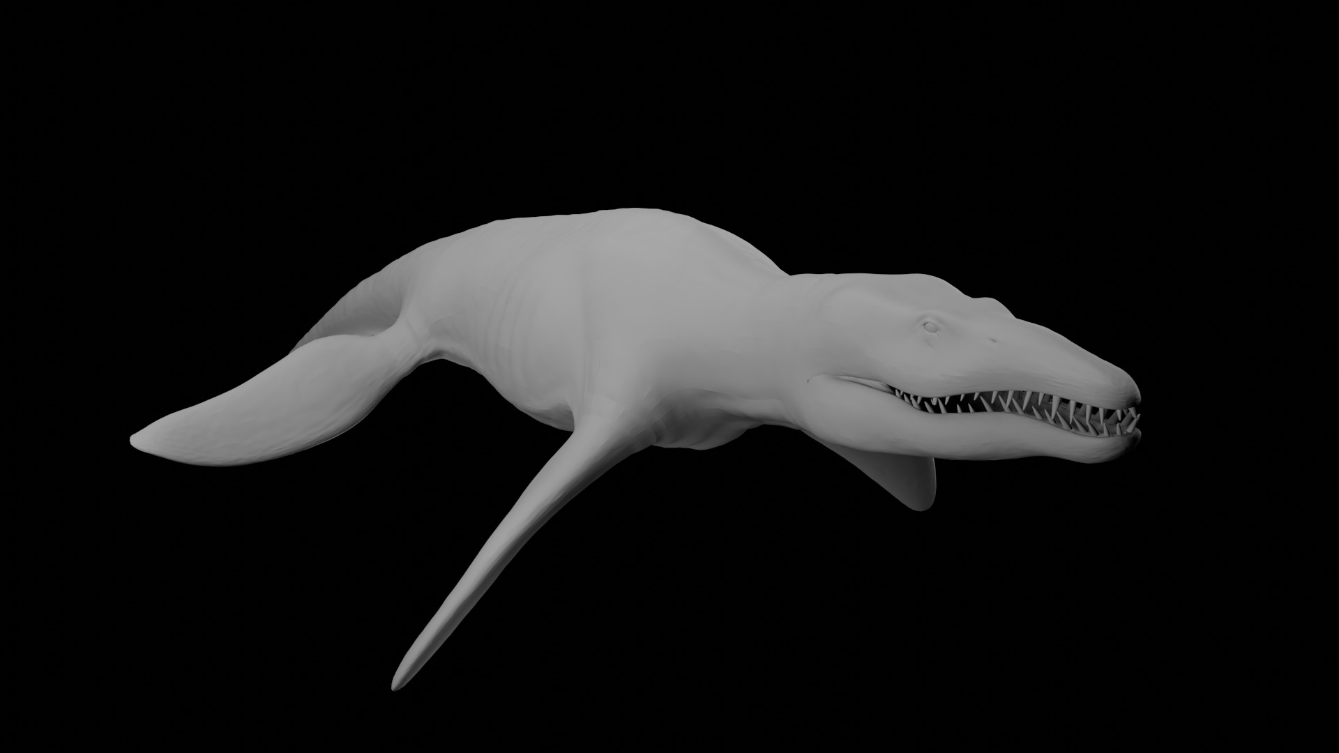 Rigged Liopleurodon 3D Model  Highly Detailed Clean Topology   3D model_2