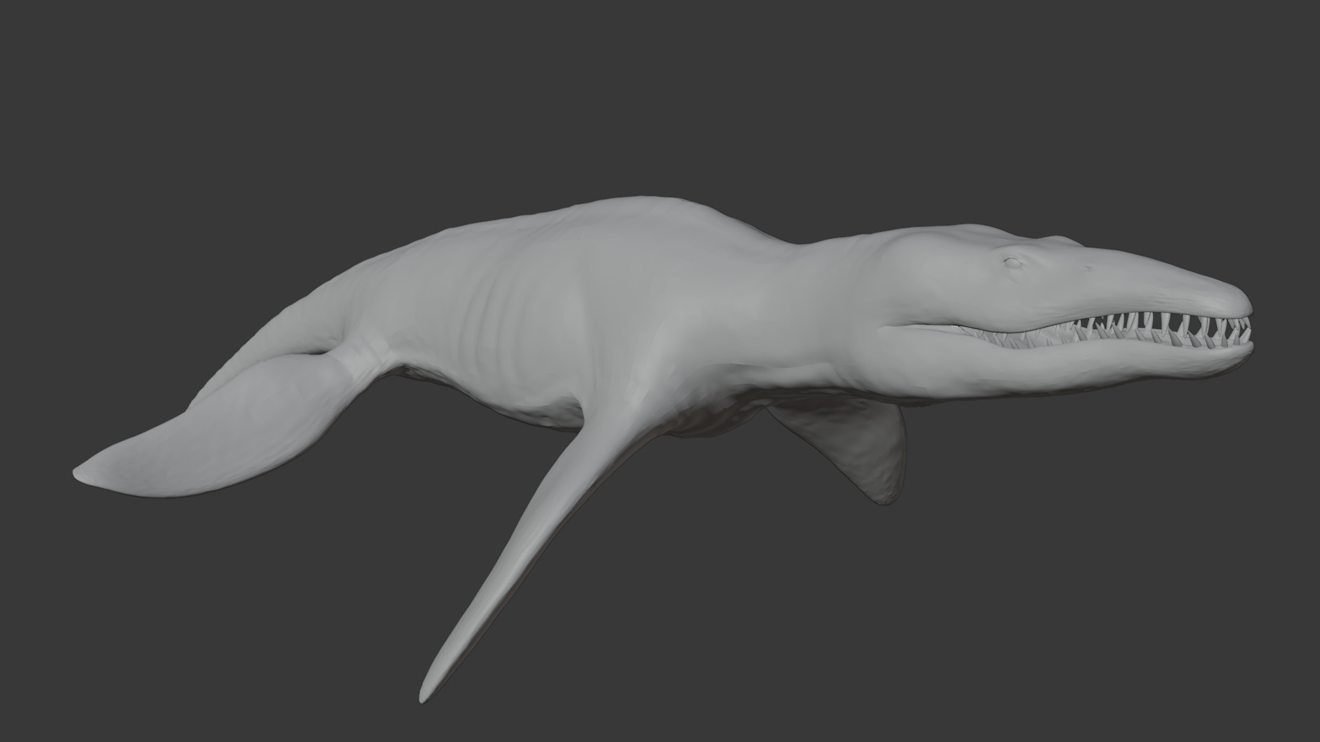 Rigged Liopleurodon 3D Model  Highly Detailed Clean Topology   3D model_11