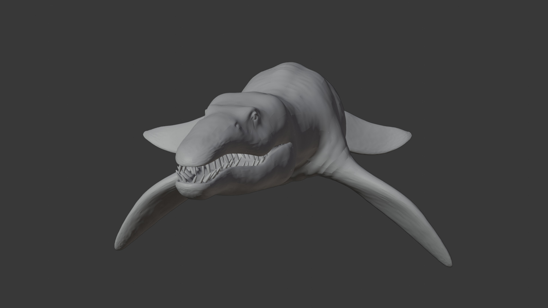 Rigged Liopleurodon 3D Model  Highly Detailed Clean Topology   3D model_10