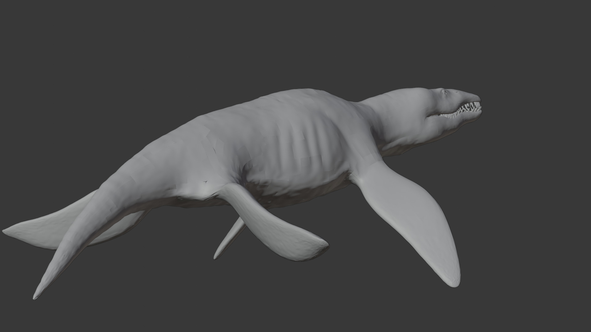 Rigged Liopleurodon 3D Model  Highly Detailed Clean Topology   3D model_12