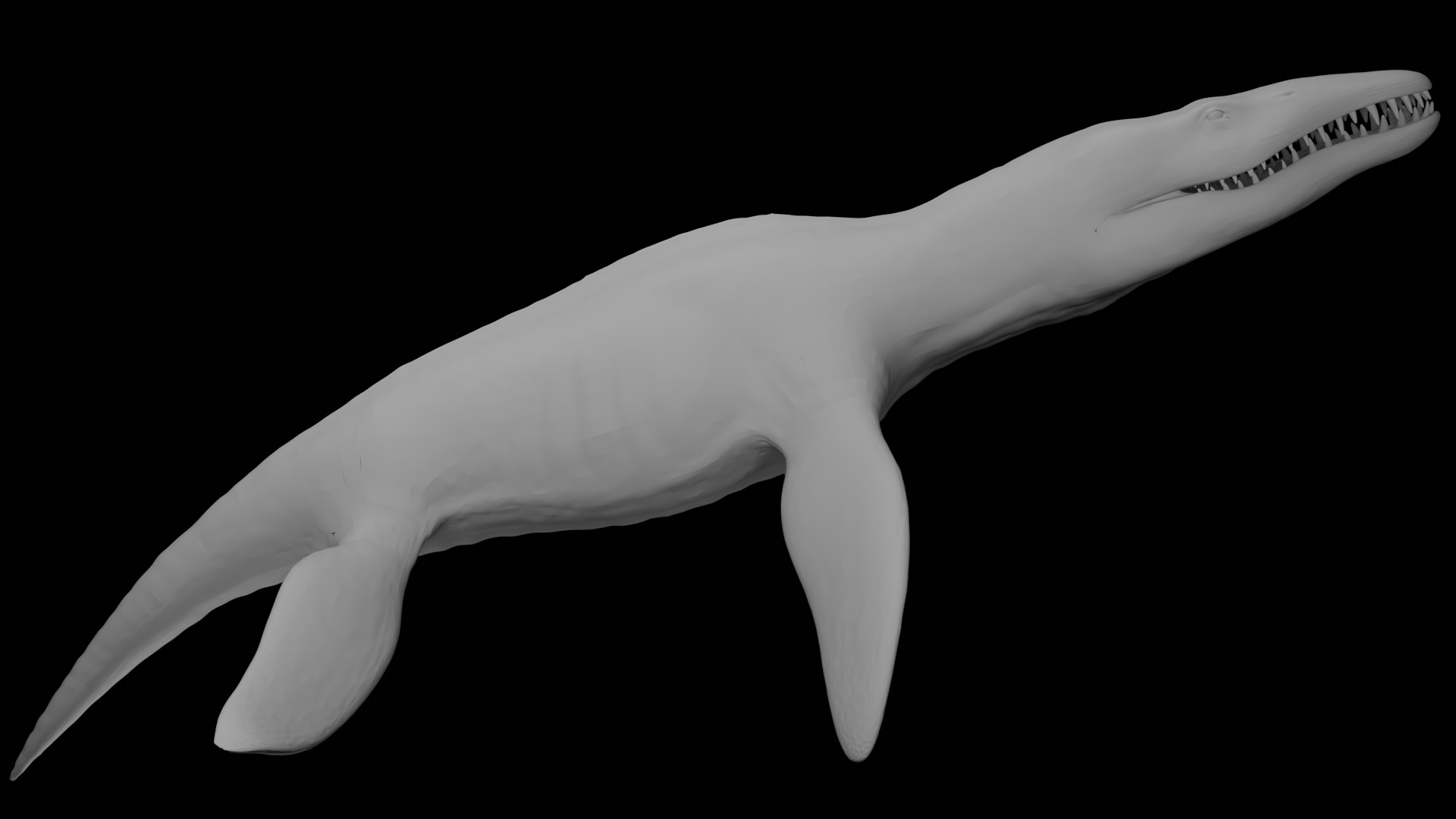 Rigged Liopleurodon 3D Model  Highly Detailed Clean Topology   3D model_3