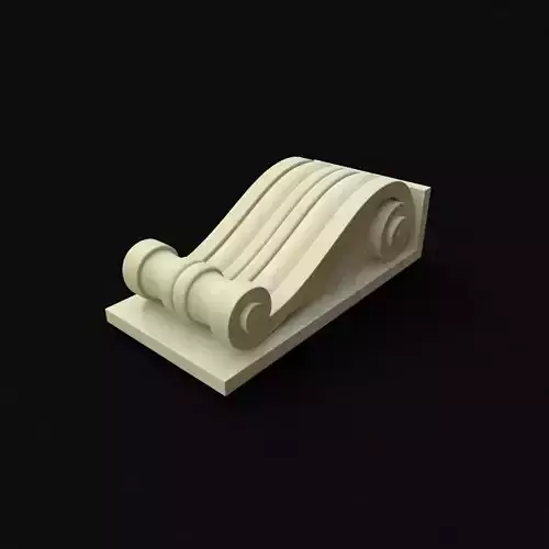 carved pilaster 3D model