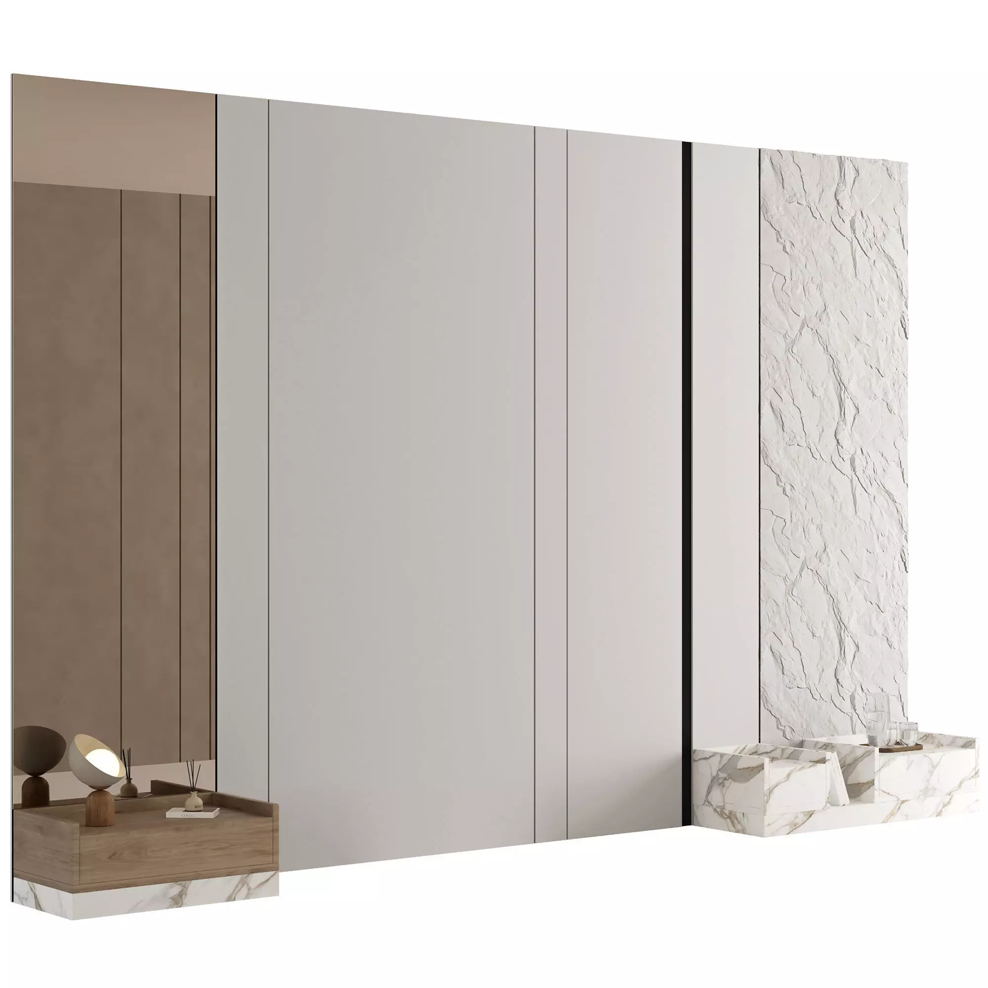 Headboard Wall Panel Composition 11 3D model_0