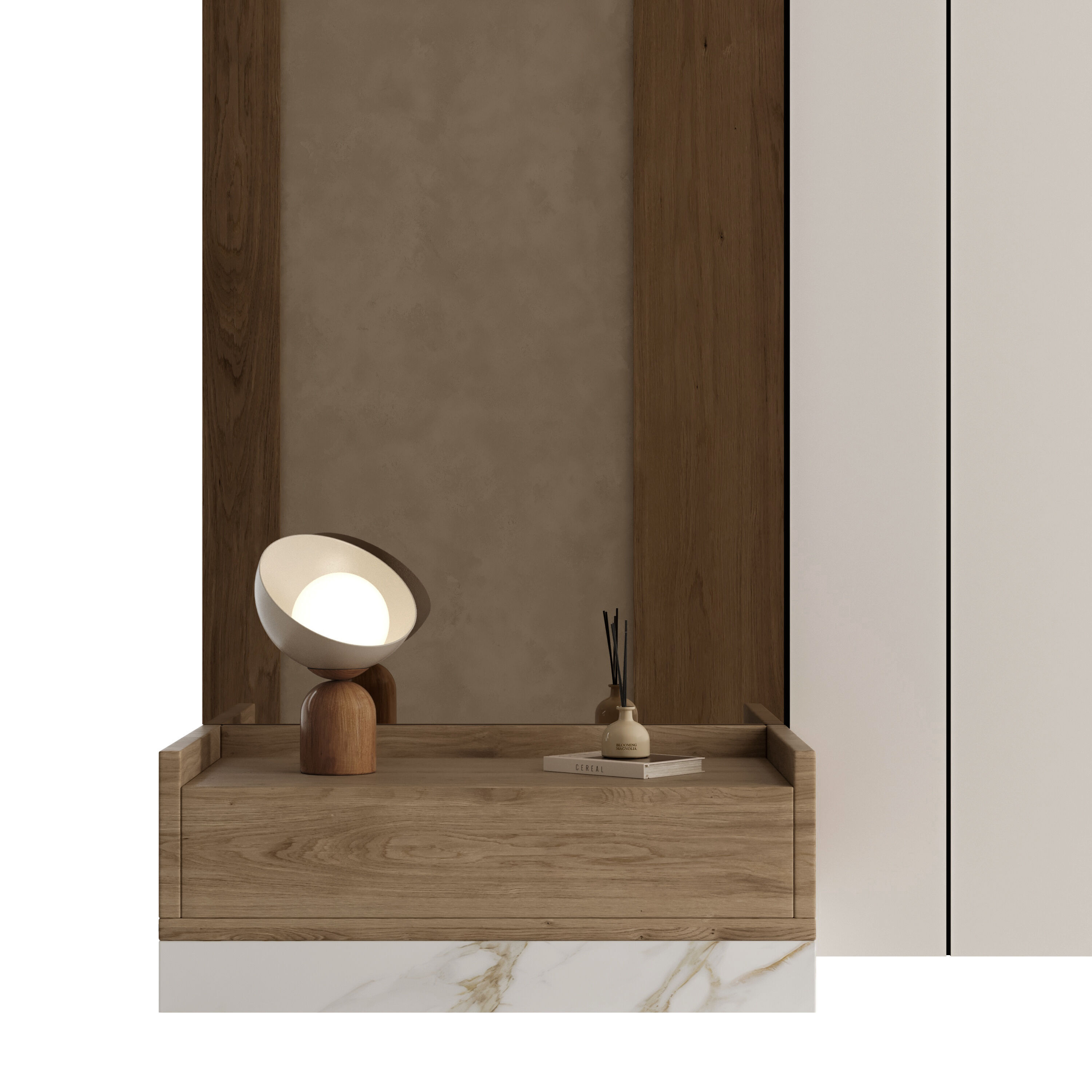 Headboard Wall Panel Composition 11 3D model_4