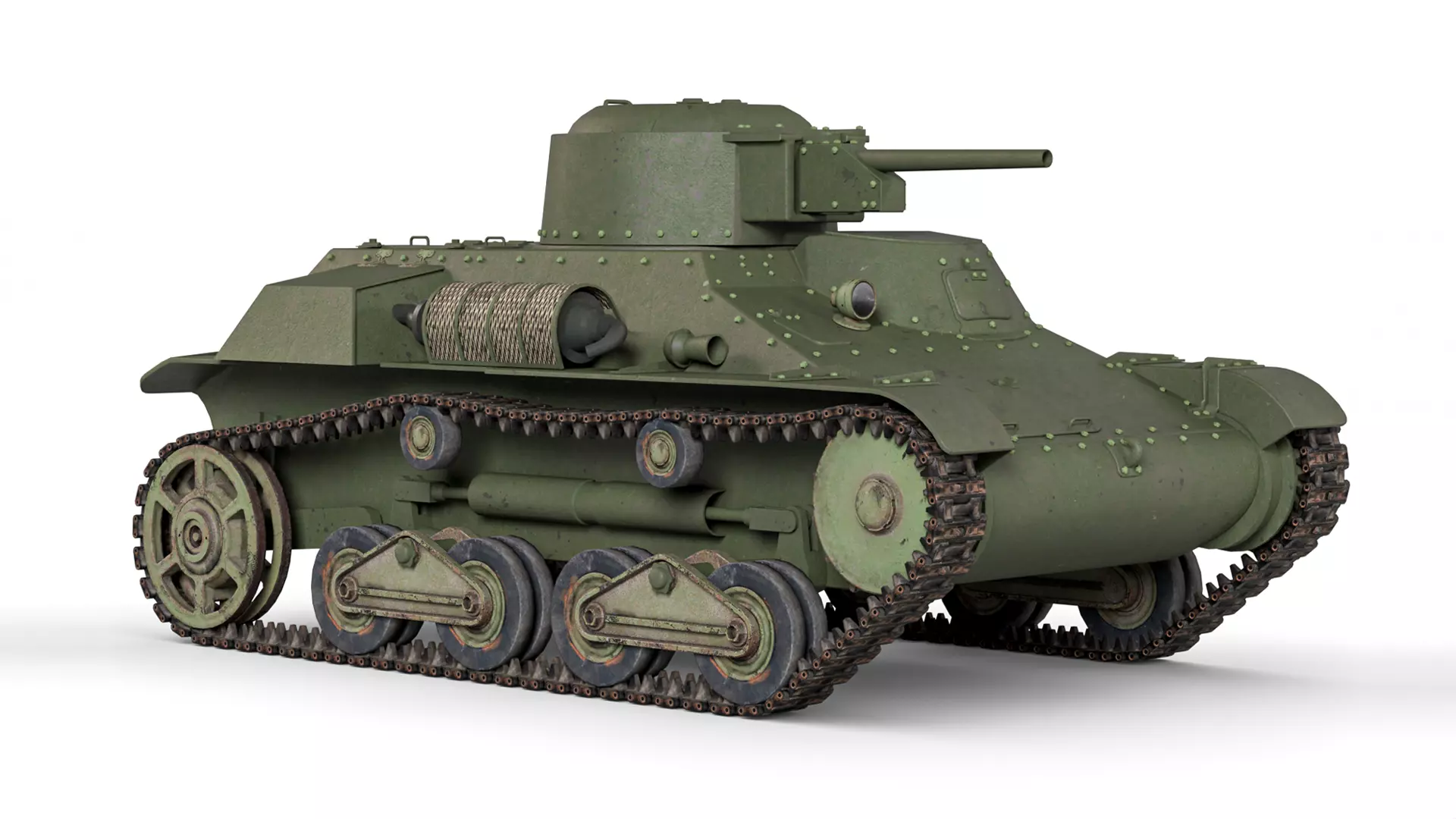 WW2 Japanese Light Tank Type 95 Ha-Go 3D model