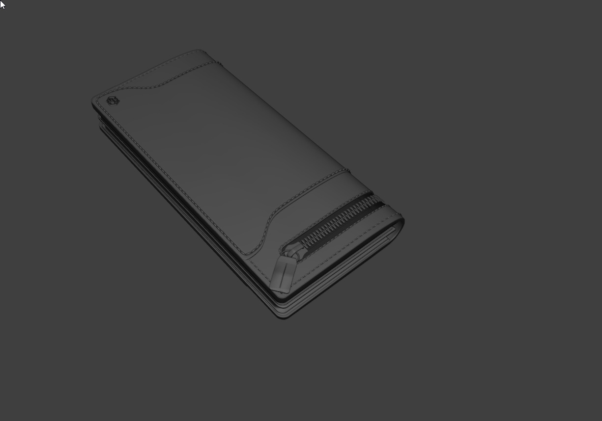 Modern High Quality Large Big Pocket Wallet 3D model_7