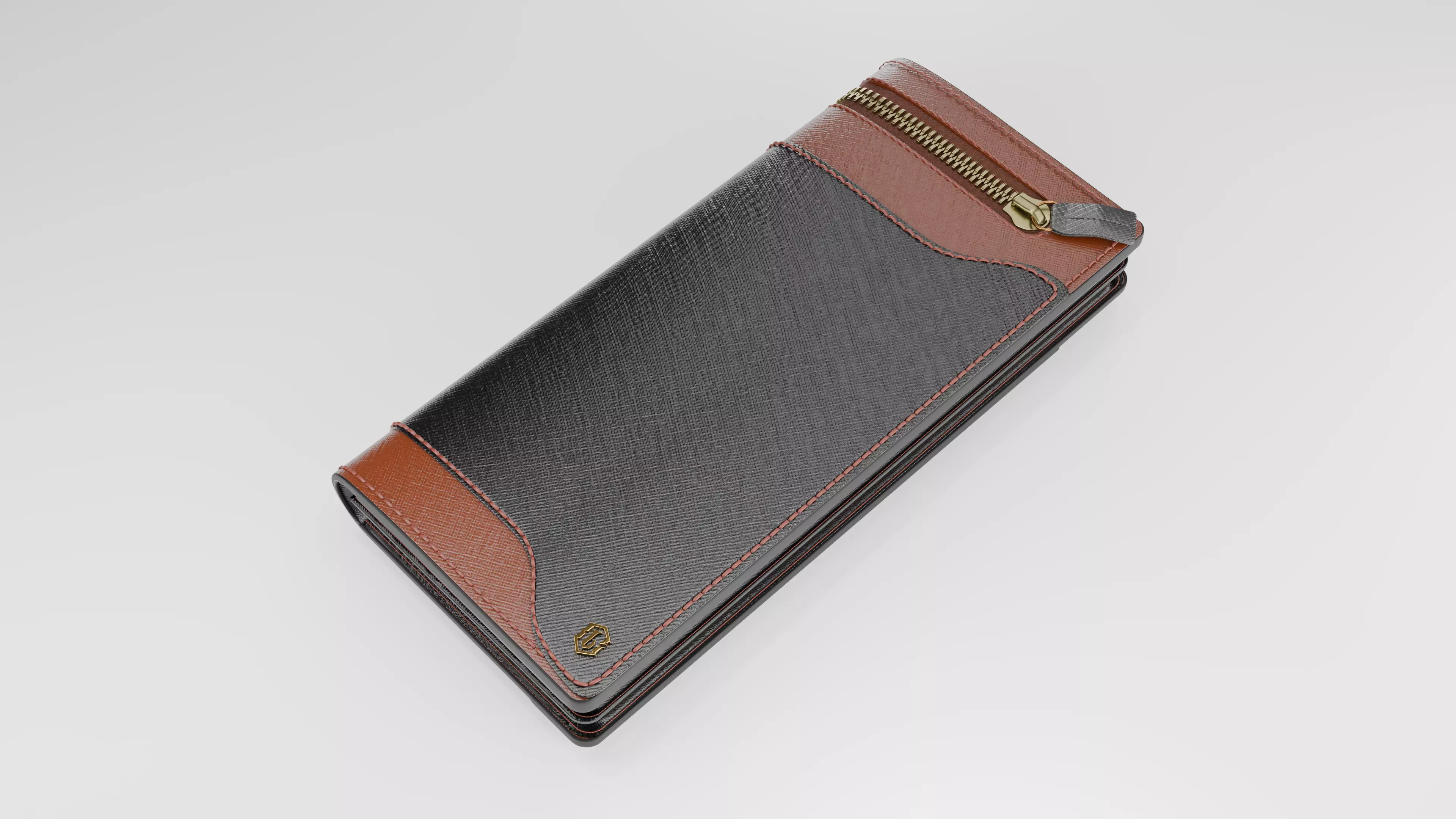 Modern High Quality Large Big Pocket Wallet 3D model_0