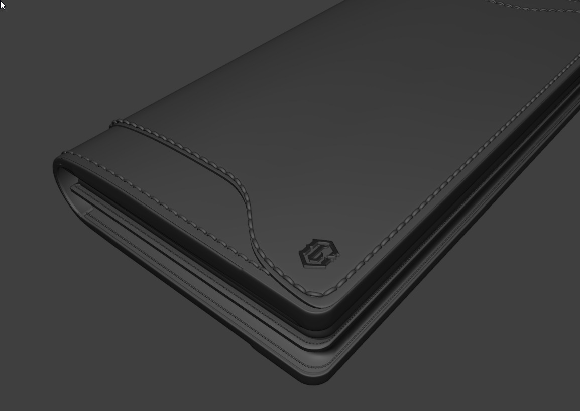 Modern High Quality Large Big Pocket Wallet 3D model_9