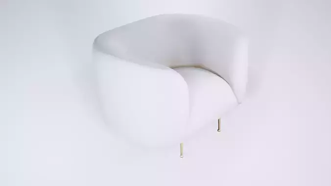 Low Poly Lounge Armchair - Modern Living Room Relax Chair