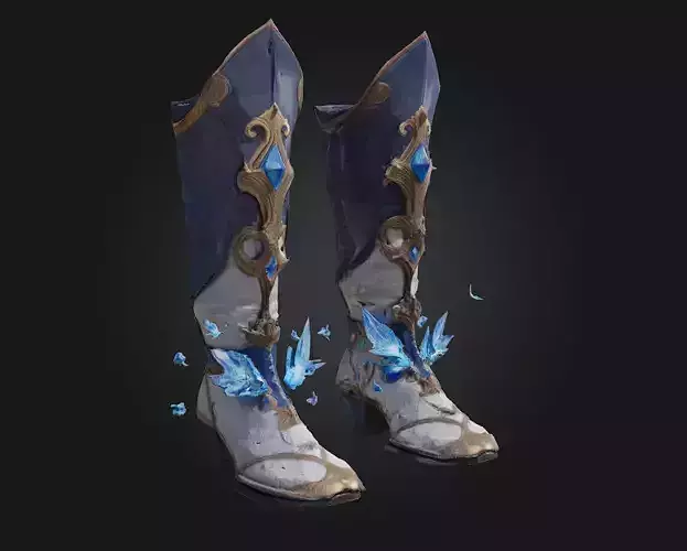 Enchanted Boots of the Sapphire Spirit