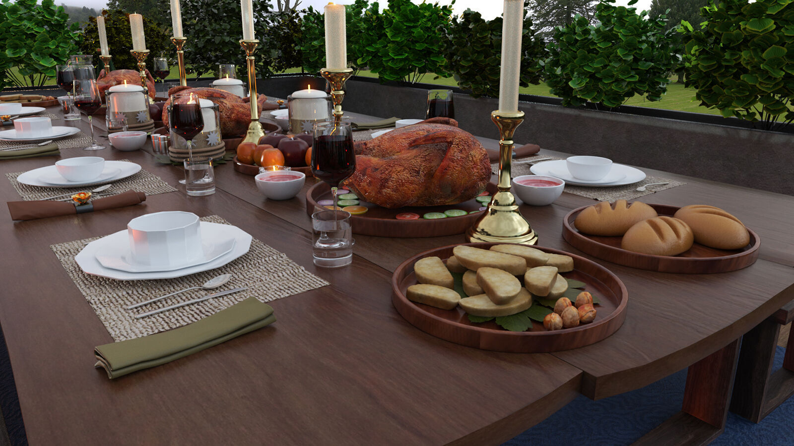 Give Thanks Feast 3D model_3
