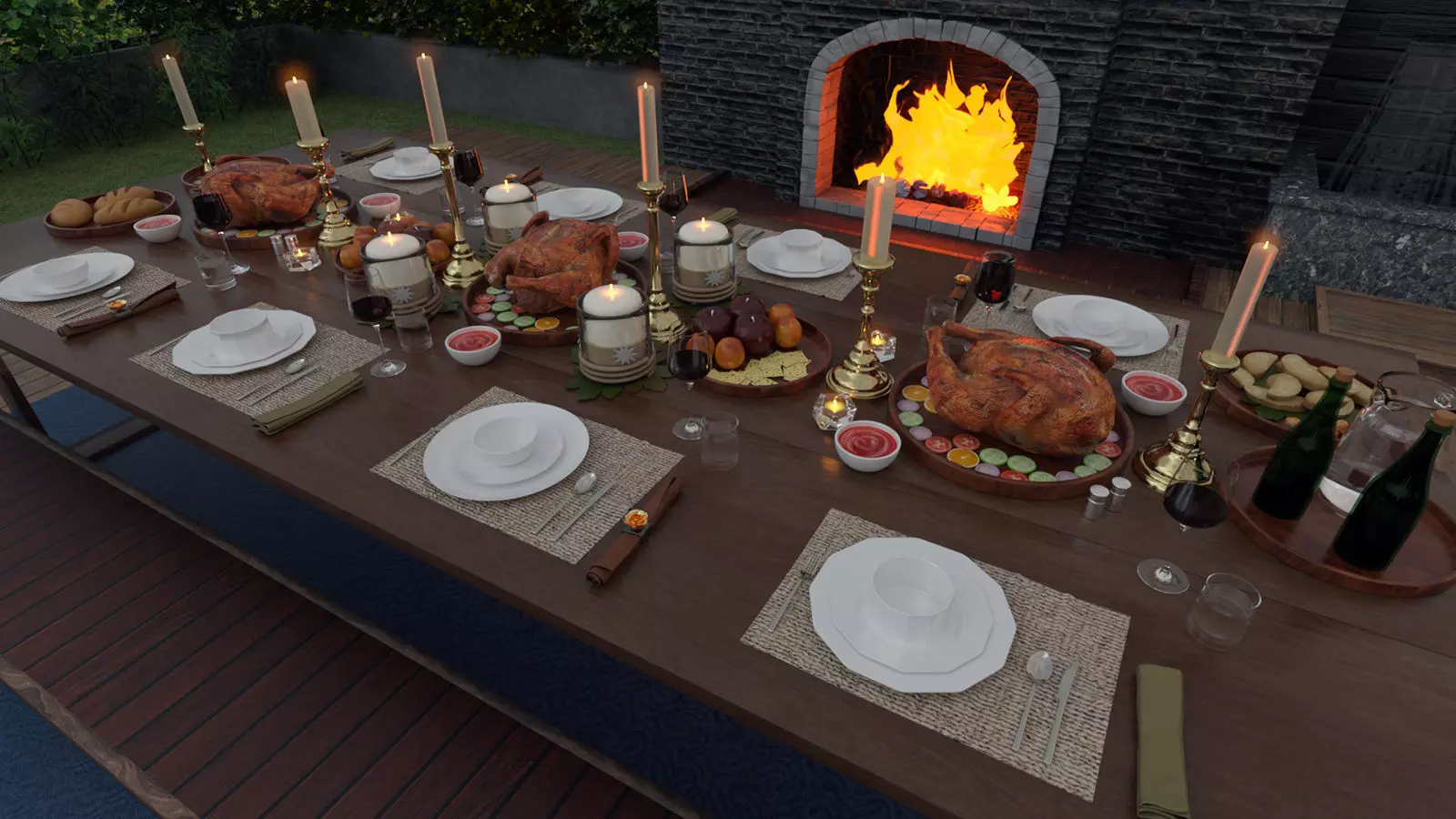 Give Thanks Feast 3D model_0