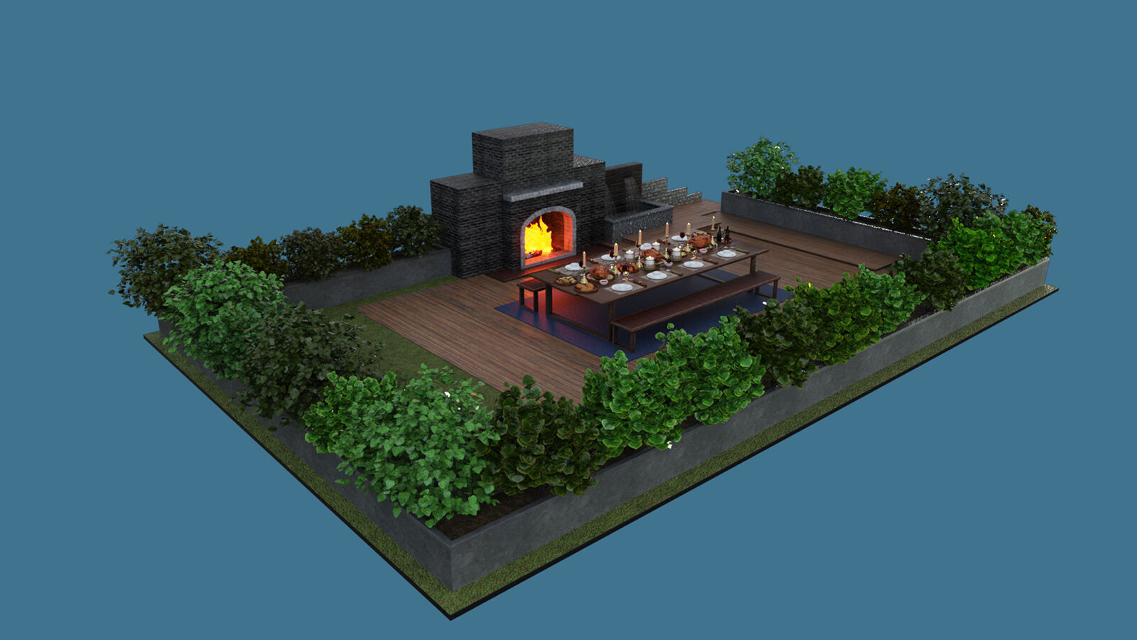 Give Thanks Feast 3D model_7