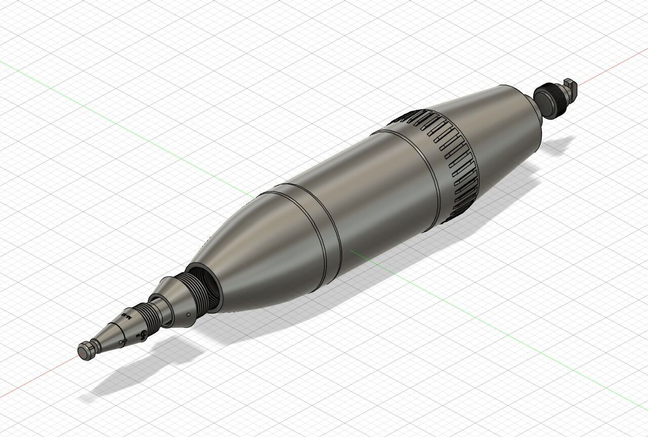 Model of the ZOF-49 high-explosive fragmentation projectile 3D print model_1