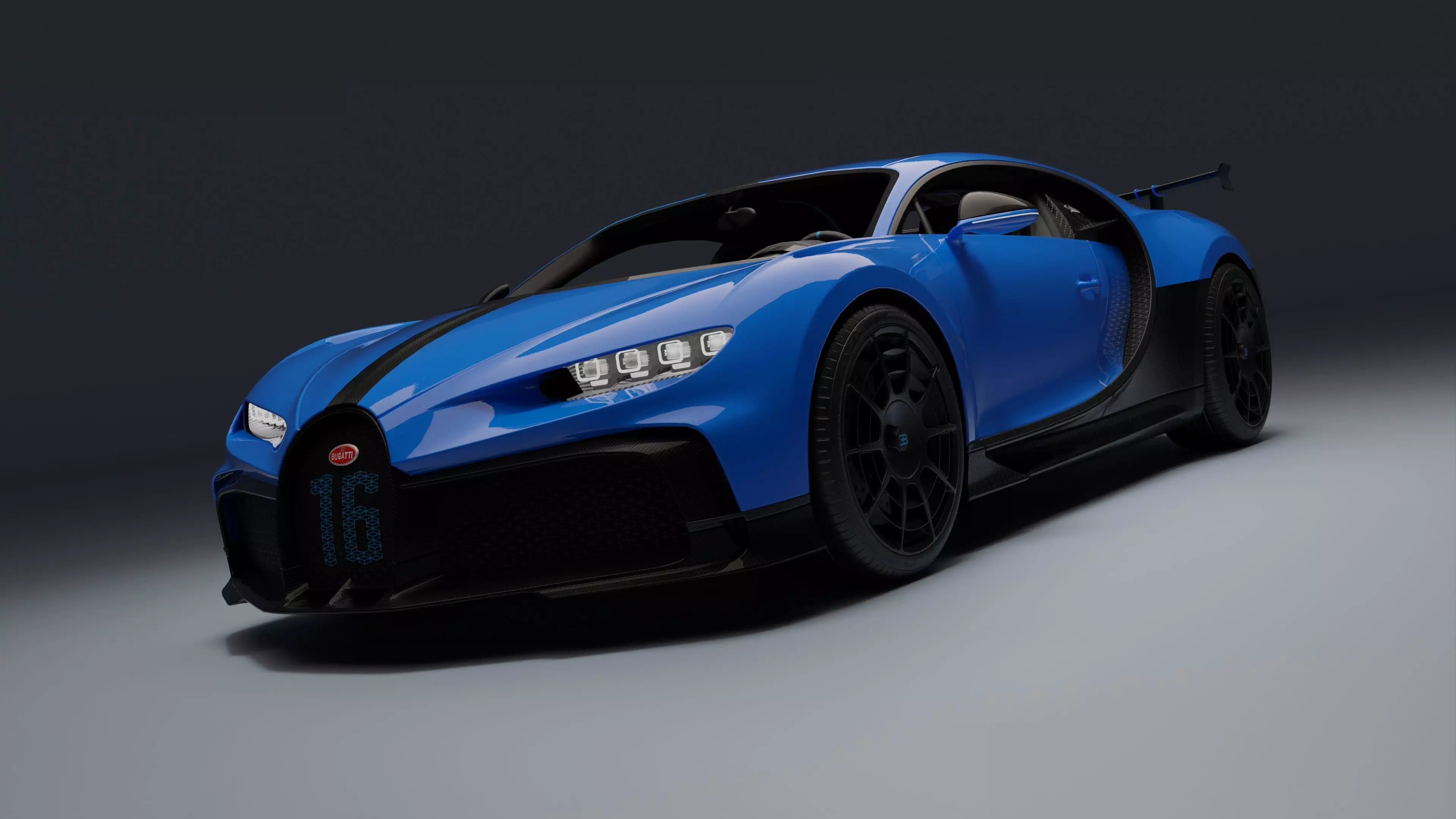 Bugatti Chiron Pur Sport Low-poly 3D model