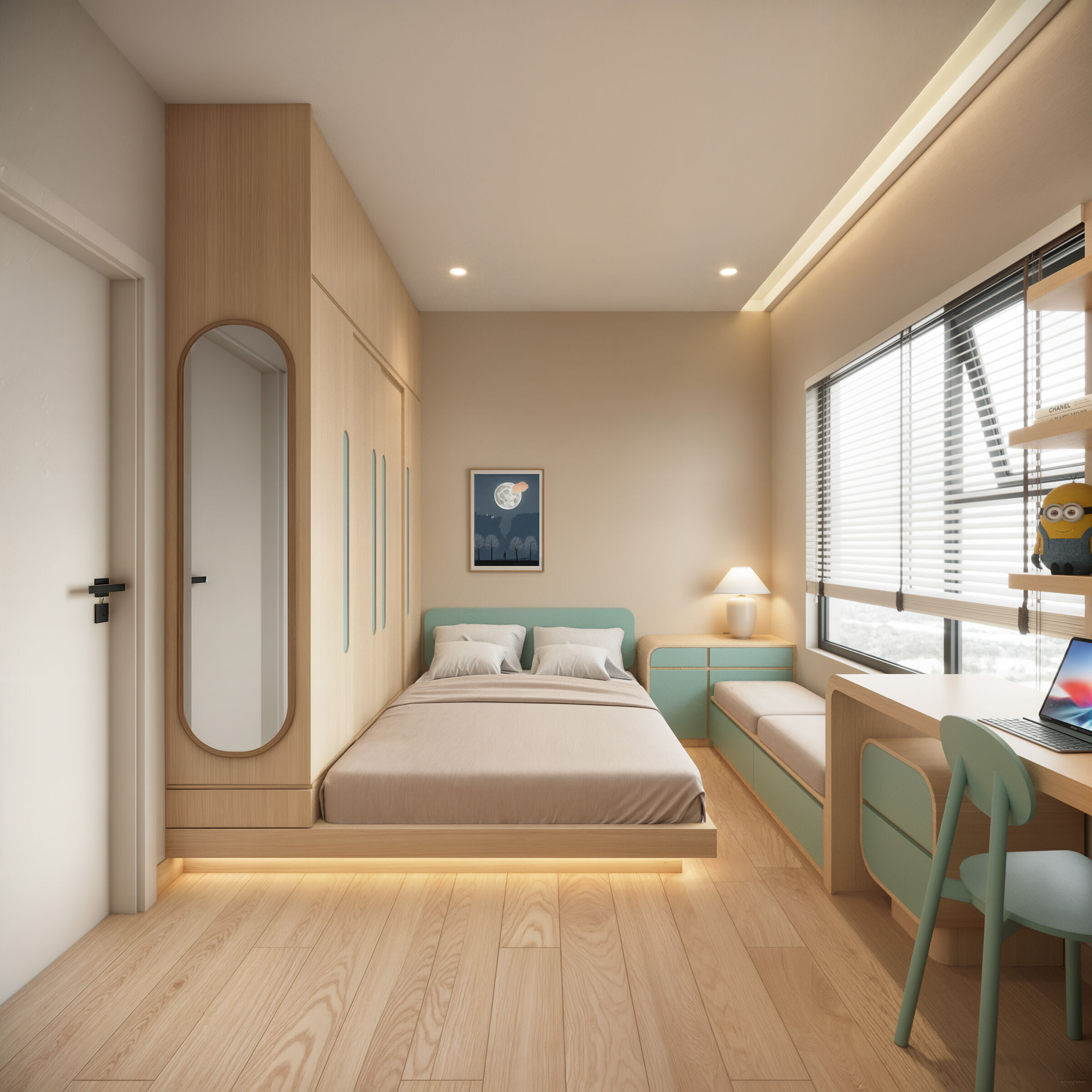 Modern Apartment Interior l No External Assets 3D model_7