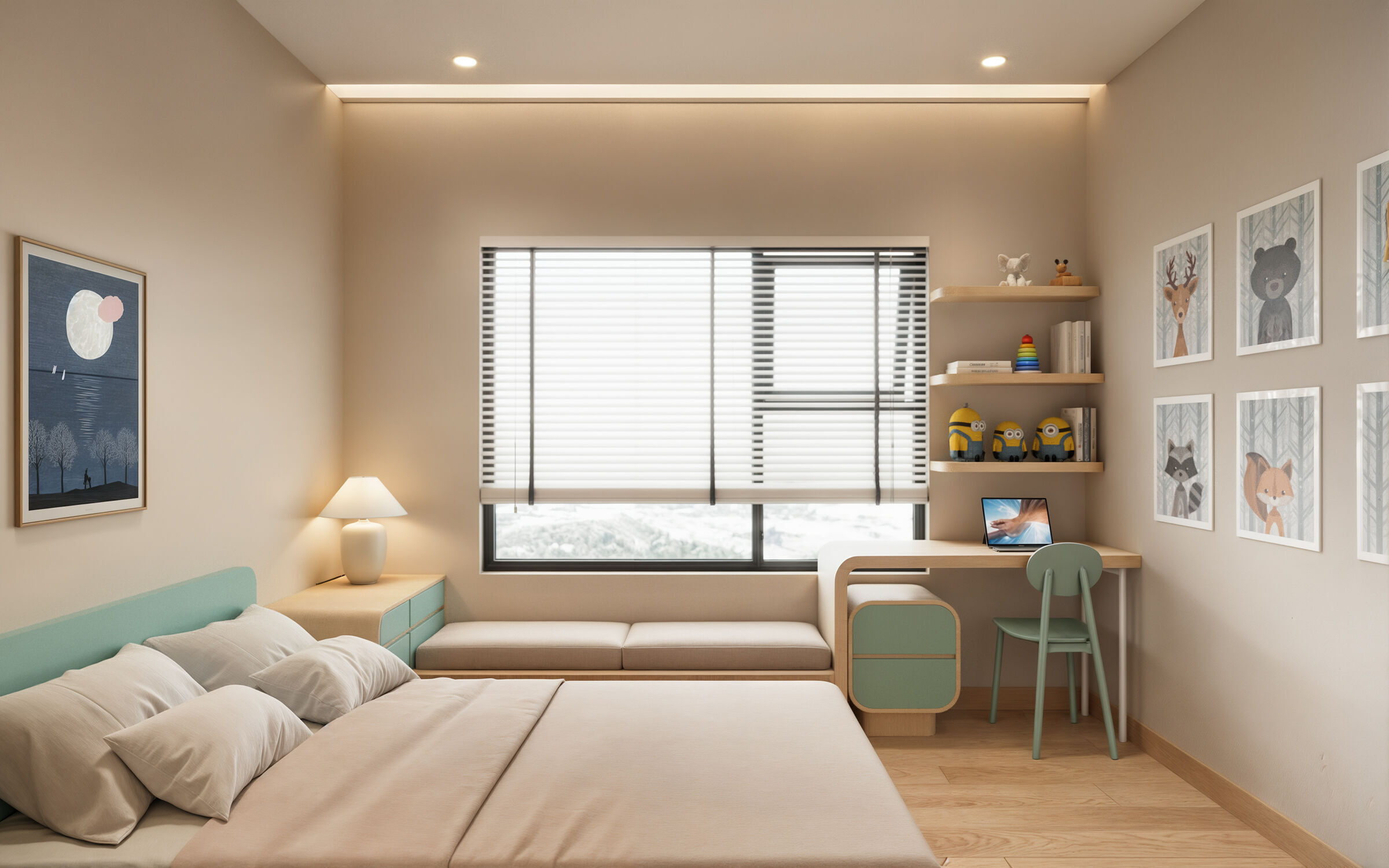 Modern Apartment Interior l No External Assets 3D model_9
