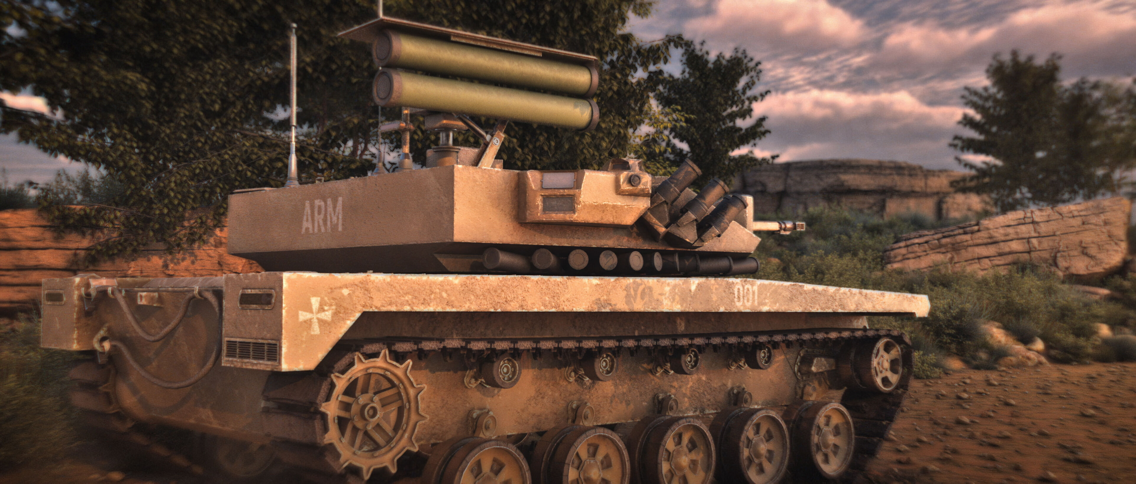 Drone Tank ARM TITAN X 3D model_5