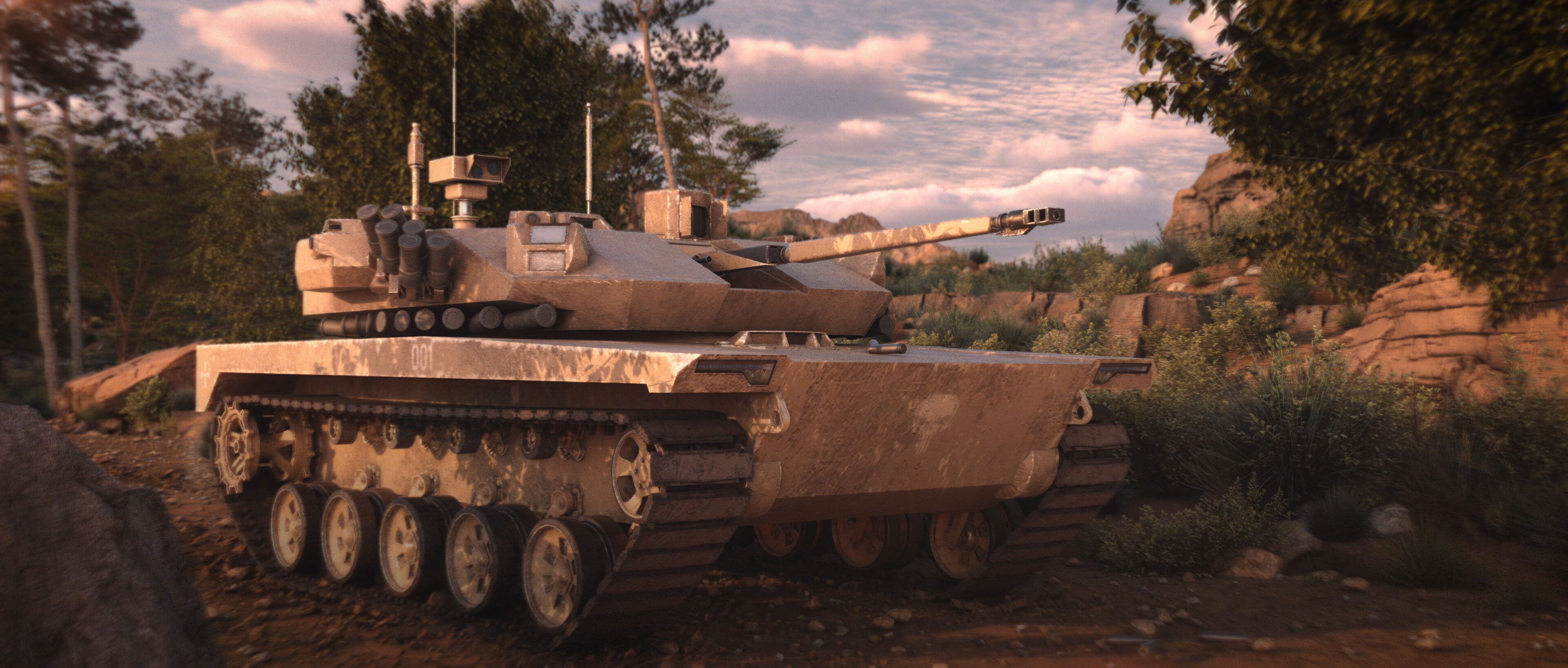 Drone Tank ARM TITAN X 3D model_4