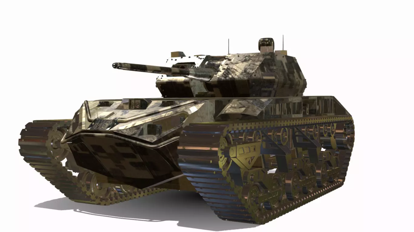 veiculo de combate automatizado  Low-poly 3D model_0