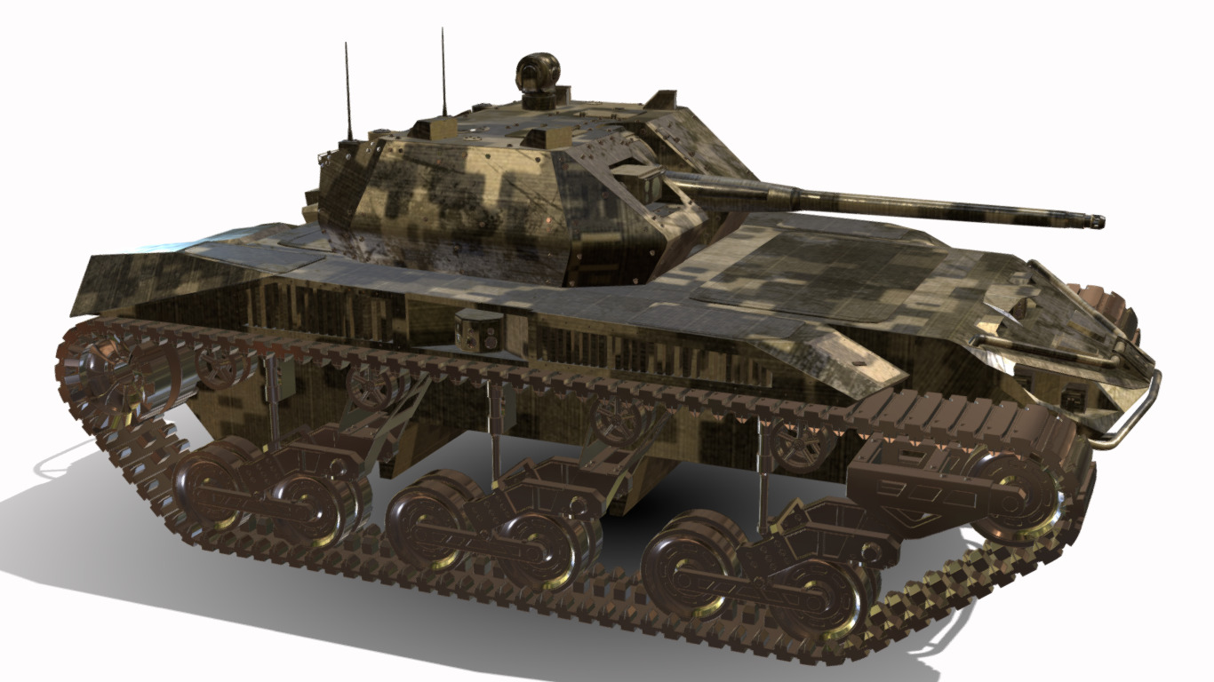 veiculo de combate automatizado  Low-poly 3D model_3